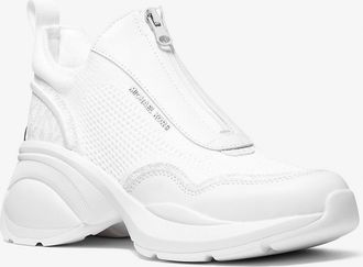 Michael Kors Zuma Mixed-Media Trainer