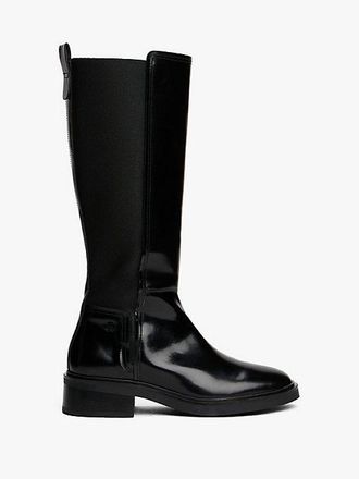Tommy Hilfiger Leather Square Toe Knee-High Boots