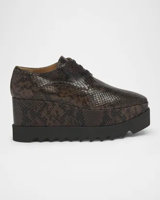 Stella McCartney Elyse Snake Platform Loafers