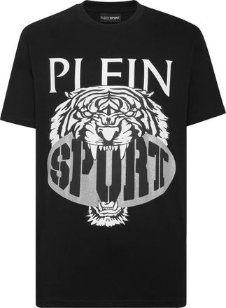 Plein Sport T-Shirt Ronde Hals Tiger - Heren - Sportshirts - Zwart - XS - Katoen - Fitness