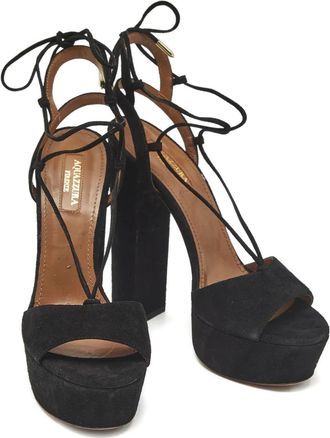 Aquazzura Sandali Austin Plateau - Nero