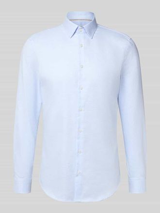 Jake*s Slim Fit Businesshemd aus Baumwolle mit Kentkragen in Bleu, Gr&ouml;&szlig;e 41/42