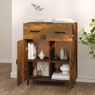 Berkfield Home Sideboard Smoked Oak 69.5x34x90 cm Engineered Wood in Brown