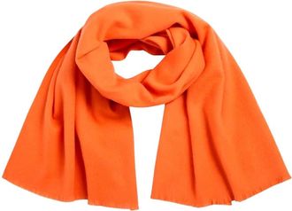 Bitte Kai Rand Wol sjaal - Dames - Wintersjaals - Oranje - ONE Size - Wol - Accessoires