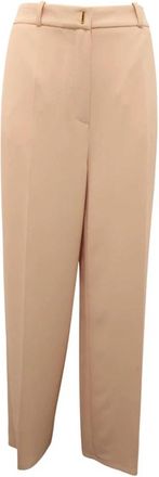 Elisabetta Franchi Essentials Wollen Broek Cr&egrave;me - Dames - Wijde Broeken - Beige - XS - Wol - Broeken