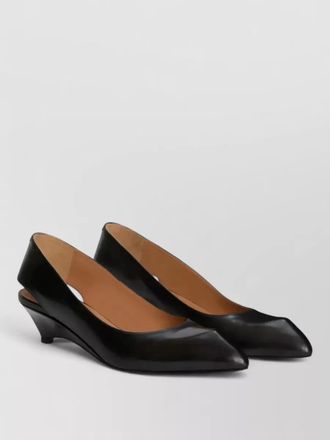 Jil Sander slingback ballerina shoes low wedge heel