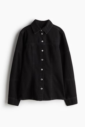 H&M Jeansbluse - Schwarz