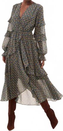 Misa Delora Midi Dress In Dandelions Chiffon