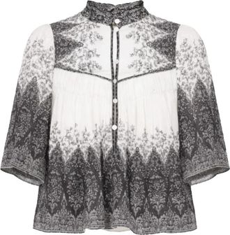 Sea NY Hedra Top - Dames - Blouses - Zwart - S - Katoen - Overhemden