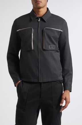 Undercover Logo Patch Jacket in Charcoal at Nordstrom, Size 2