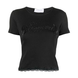 Blumarine Mujer, Camisetas, Negro, Talla: S