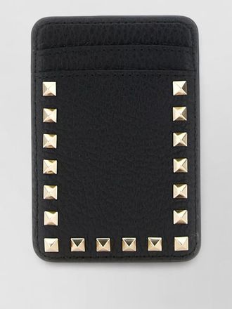 Valentino Garavani rockstud spike leather card holder
