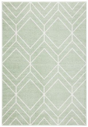 Safavieh Alfombra contempor&aacute;neo de polipropileno verde/blanco, 122 x 183 cm