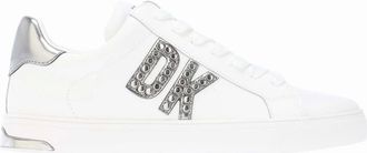 DKNY Womens Abeni Lace Up Trainers - White - Size: 6.5