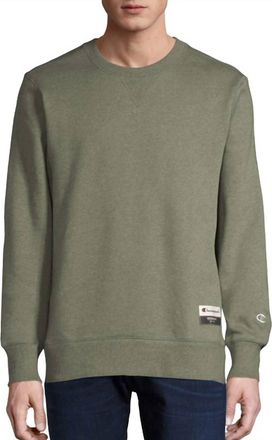 Champion Sueded Fleece Sweatshirt In Olive