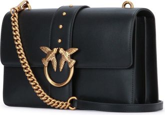 Pinko Womens Tracolla Shoulder Bag Black Leather