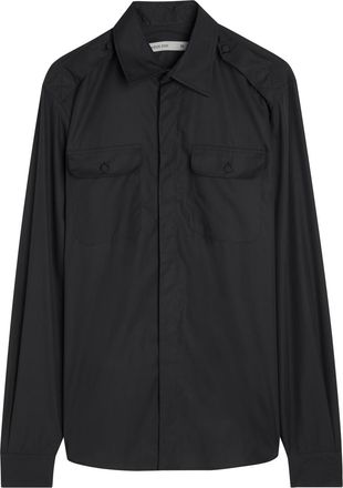 AARON ESH Military Cotton-poplin Shirt - Black - S (UK8-10 / S)