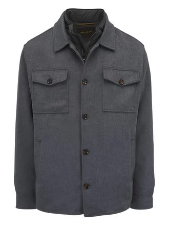 Moorer chest-pocket shirt jacket - Grey