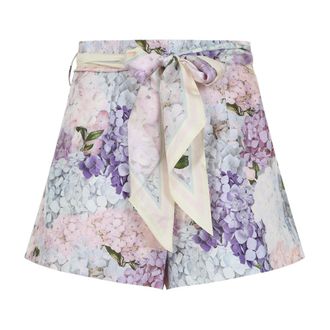 Zimmermann Dawning Flat Front Shorts - female - Zimmermann - Short Shorts - Multicolor - M - Shorts