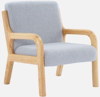 Sweeek Sill&oacute;n Infantil Escandinavo De Madera Y Tela Borreguito