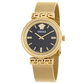 Versace Mythos Quartz Black Dial Ladies Watch VETCA0724