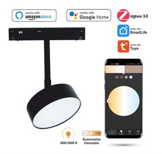 OEM Foco Led Zigbee De 18 W Para Rieles Magn&eacute;ticos Smart Track 48 V Cc, Regulable Entre 3000 Y 6000 K