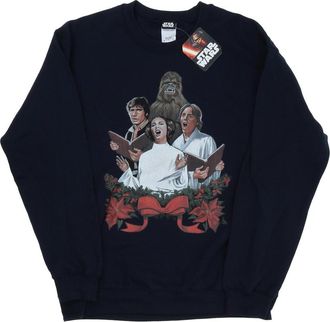 Star Wars Heren Sweatshirt met kerstliedjes (Marineblauw)