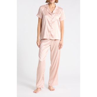 Tart Ginnie Satin Pajamas in Mauve Shadow Stripe at Nordstrom Rack, Size X-Large