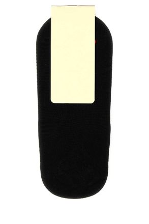 Gallo Mens Black Stretch Cotton Blend Invisible Socks Nero Calze