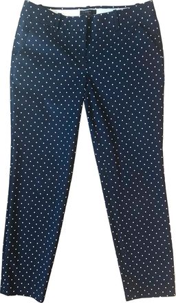J.crew J. Crew Cafe Capri navy polka dot stretch pants Size XS