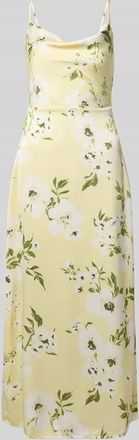 Vila Midikleid im Allover-Look Modell RAVENNA in Hellgelb, Gr&ouml;&szlig;e 34