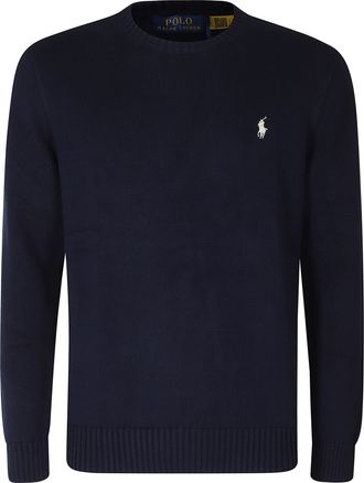 Polo Ralph Lauren Navy Long-Sleeve Cotton Pullover Sweater