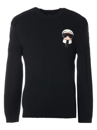 Fendi x Karl Lagerfeld 2018 logo sweater - unisex - Wool/Wool - One Size - Black