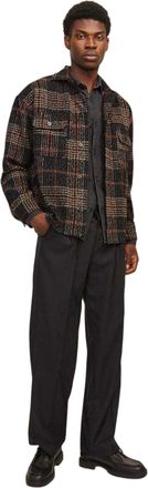 Jack & Jones Jack And Jones Heren Boucl&eacute; Regular Overhemd met lange mouwen (IJzeren poort)