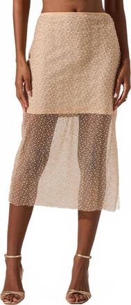Astr Messina Skirt In Champagne