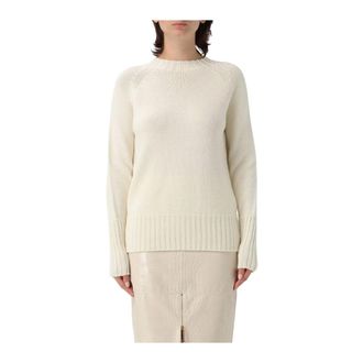 Drumohr Cashmere Knitwear, female, Beige, Size: XS Long Sleeve Knit Top