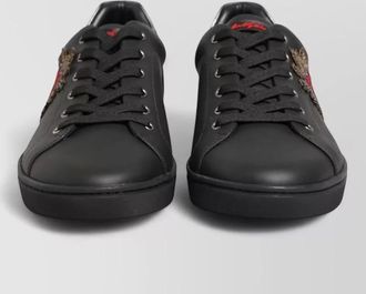 Dolce & Gabbana leather heart embellished low-top sneakers