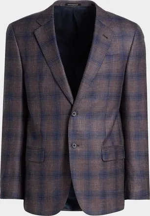 Emporio Armani Plaid Single-Breasted Jacket