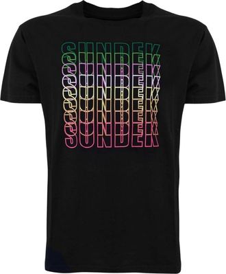 Sundek Rainbow T-shirt - Heren - T-shirts - Zwart - 2XL - Katoen - Tops