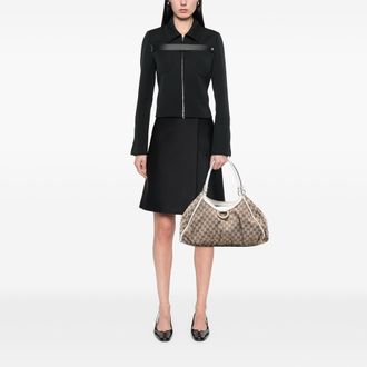 Gucci Tweedekoop Grote GG Canvas Abbey D Ring Schoudertas