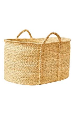 Indego Africa Rectangle Braided Raffia Floor Basket in Natural at Nordstrom, Size X-Large