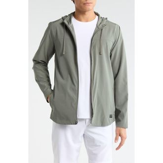 Travis Mathew Draw Shot Zip Hoodie in Dark Olive at Nordstrom Rack, Size Xx-Large