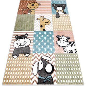 RugsX Alfombra Fun Pets Para Ni&ntilde;os, Animales Vistoso Multi Multicolour 120x170 Cm