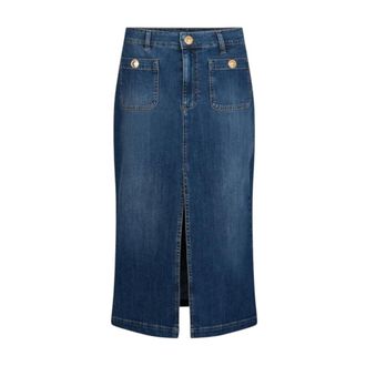 Liu Jo Denim Skirts, female, Blue, Size: W28 Longuette Denim Skirt
