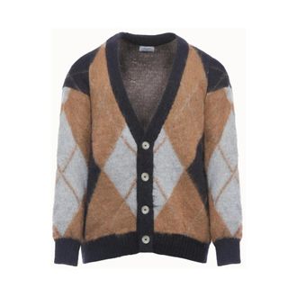 Family Fir$t Milano Luxe Mohair Diamantpatroon Vest - Heren - Vesten - Veelkleurig - L - Truien & Vesten