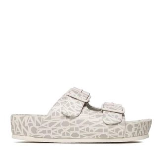 A|X Armani Exchange Logo Slide Sandals - Beige/Off-White Brand size 40 (Us 8)