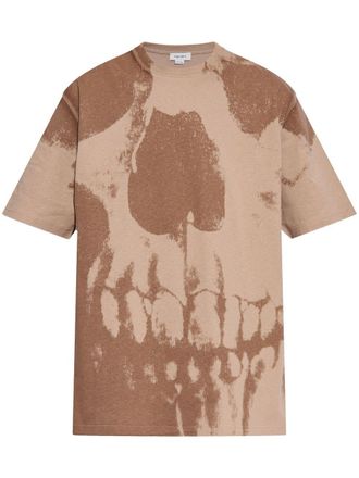 Alexander McQueen skull-print T-shirt - men - Cotton - S - Neutrals