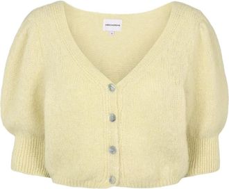 Americandreams Manda Alpaca Cardigan - Dames - Vesten - Geel - L - Wol - Truien & Vesten
