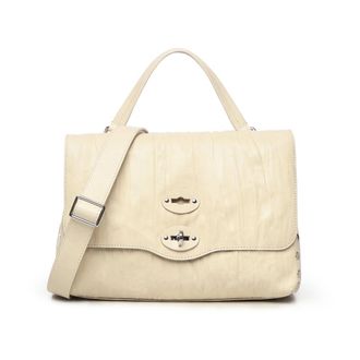 Zanellato Witte Schoudertas met Studs - Dames - Handtassen - Wit - ONE Size - Tassen