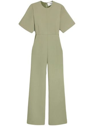Ami Wollen jumpsuit met korte mouwen - Groen